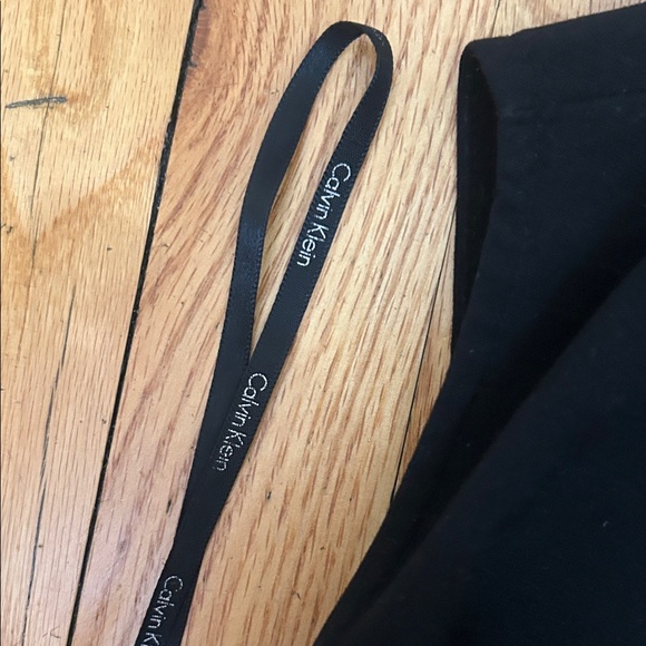 Calvin Klein Black Knee length dress with Silver Zipper. Logo on zipper. Size XL - Picture 4 of 6